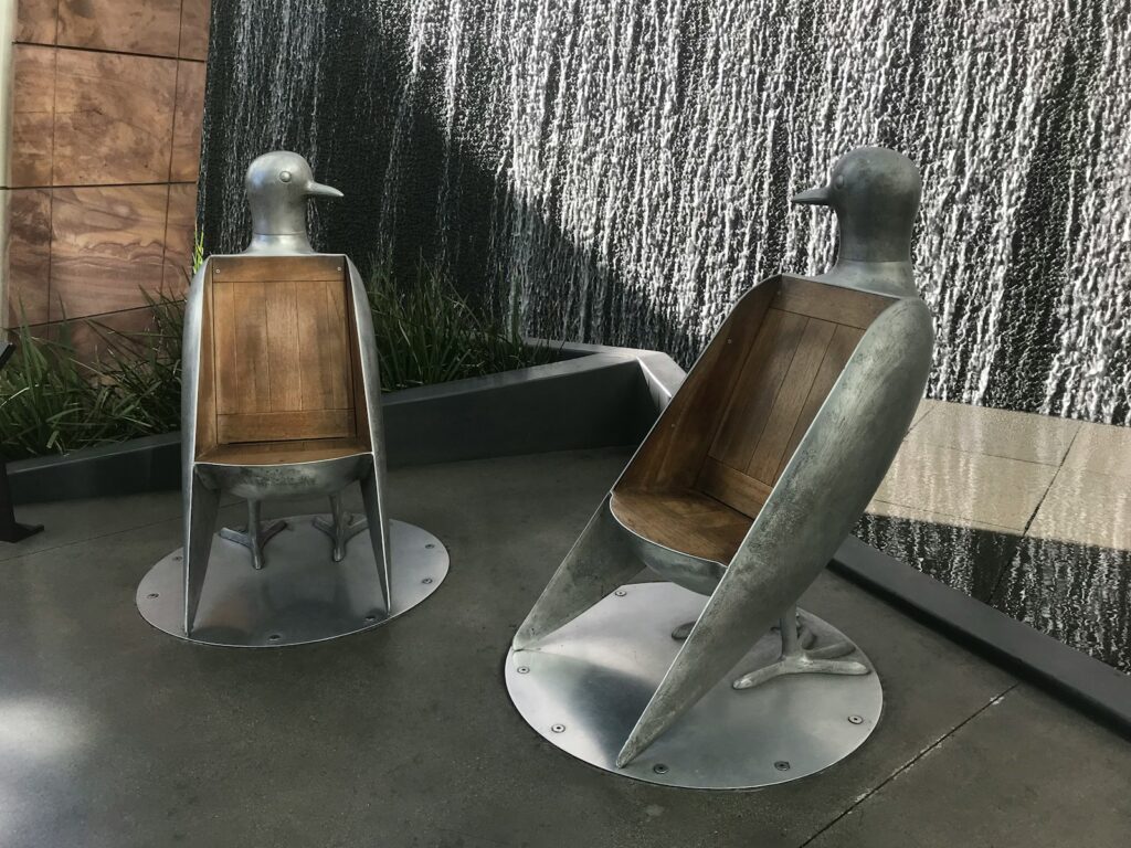 stainless steel table decor on white table
